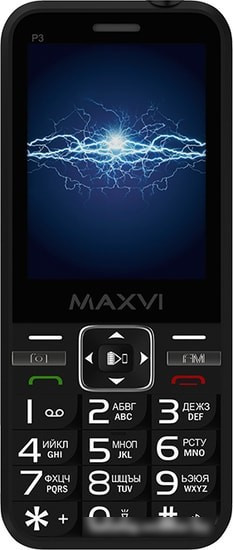 Мобильный телефон Maxvi P3 (черный) - фото 2 - id-p214649674