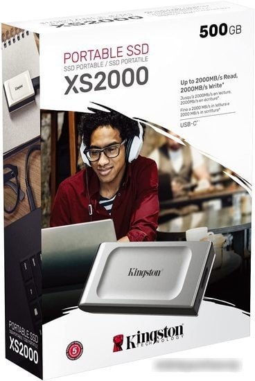 Внешний накопитель Kingston XS2000 500GB SXS2000/500G - фото 5 - id-p214645654