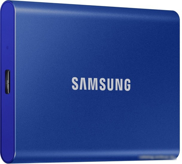 Внешний накопитель Samsung T7 500GB (синий) - фото 2 - id-p214645660