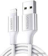 Кабель Ugreen US199 60162 USB Type-A - Lightning (1.5 м, серебристый)