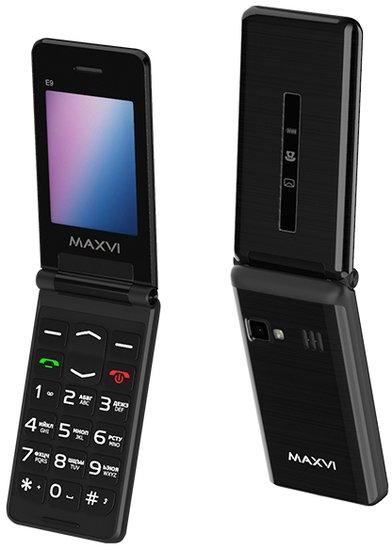 Кнопочный телефон Maxvi E9 (черный) - фото 1 - id-p214649700