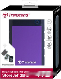 Внешний жесткий диск Transcend StoreJet 25H3P 4TB [TS4TSJ25H3P] - фото 3 - id-p214645684