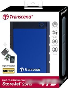 Внешний жесткий диск Transcend StoreJet 25H3 4TB (синий) - фото 3 - id-p214645686