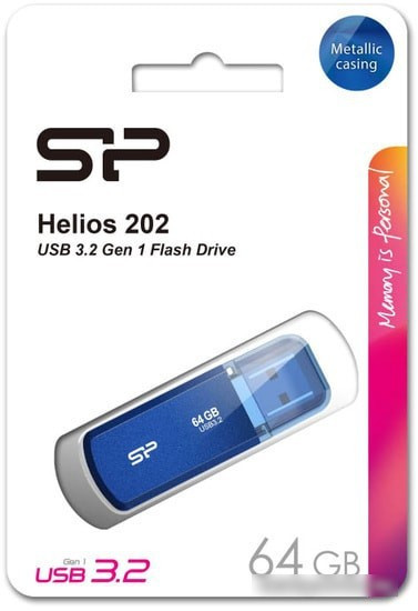 USB Flash Silicon-Power Helios 202 64GB (синий) - фото 2 - id-p214644570