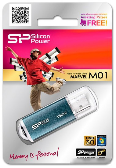 USB Flash Silicon-Power Marvel M01 128GB (SP128GBUF3M01V1B) - фото 4 - id-p214644579