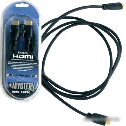 Кабель Mystery HDMI - HDMI HDMI1.0pro (1 м, черный) - фото 1 - id-p214638260