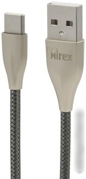 Кабель Mirex 13700-BC017TGR USB Type-A - USB Type-C (1.2 м, серый) - фото 1 - id-p214637301