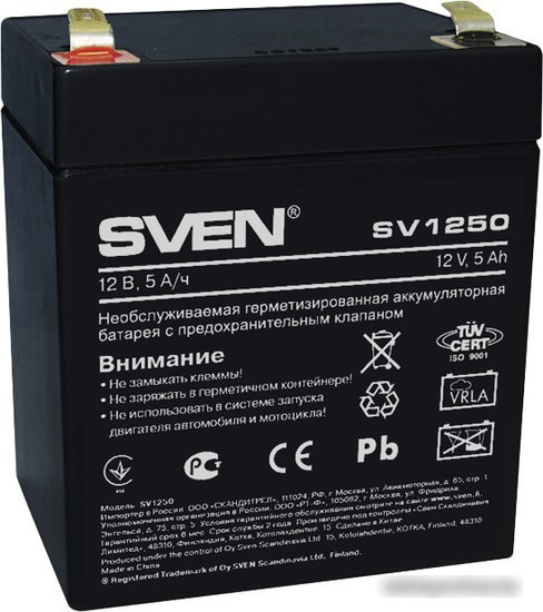 Аккумулятор для ИБП SVEN SV1250 - фото 1 - id-p214649856