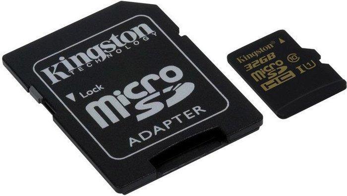 Карта памяти Kingston microSDHC UHS-I (Class 10) 32GB + SD адаптер (SDCA10/32GB) - фото 2 - id-p214644732