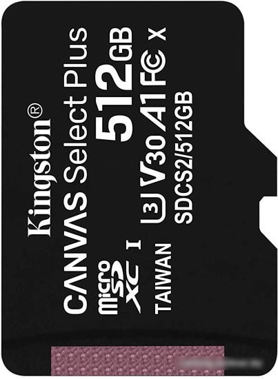 Карта памяти Kingston Canvas Select Plus microSDXC 512GB - фото 1 - id-p214644740
