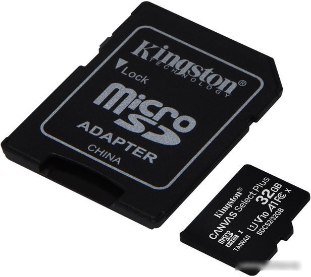Карта памяти Kingston Canvas Select Plus microSDHC 32GB (с адаптером) - фото 2 - id-p214644745