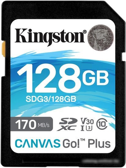 Карта памяти Kingston Canvas Go! Plus SDXC 128GB - фото 1 - id-p214644751
