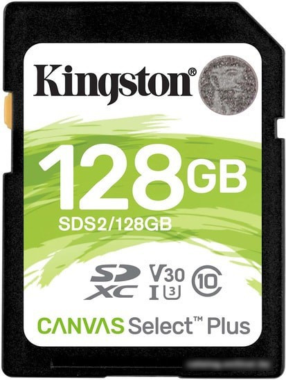 Карта памяти Kingston Canvas Select Plus SDXC 128GB - фото 1 - id-p214644752
