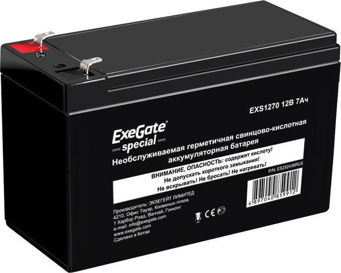 Аккумулятор для ИБП ExeGate Special EXS1270 (12В/7 А·ч) [ES252436RUS] - фото 1 - id-p214649904