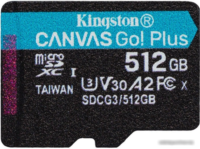 Карта памяти Kingston Canvas Go! Plus microSDXC 512GB (с адаптером) - фото 2 - id-p214644763