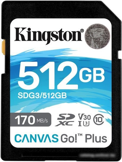 Карта памяти Kingston Canvas Go! Plus SDXC 512GB - фото 1 - id-p214644764