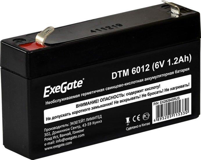 Аккумулятор для ИБП ExeGate DTM 6012 (6В, 1.2 А·ч) - фото 1 - id-p214649917