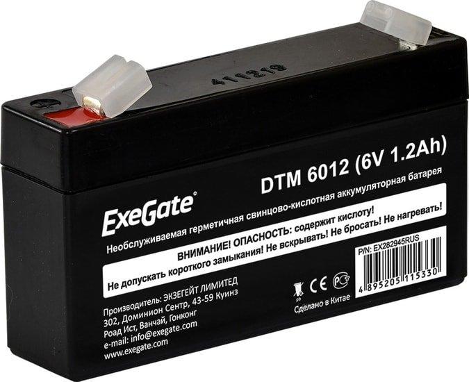 Аккумулятор для ИБП ExeGate DTM 6012 (6В, 1.2 А·ч) - фото 2 - id-p214649917