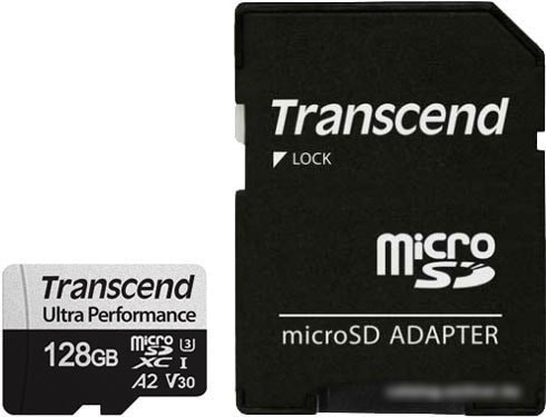 Карта памяти Transcend microSDXC 340S 128GB (с адаптером) - фото 1 - id-p214644777