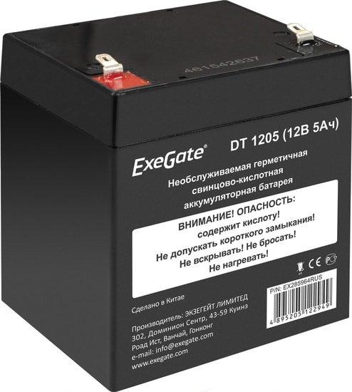 Аккумулятор для ИБП ExeGate DT 1205 (12В, 5 А·ч) - фото 1 - id-p214649924
