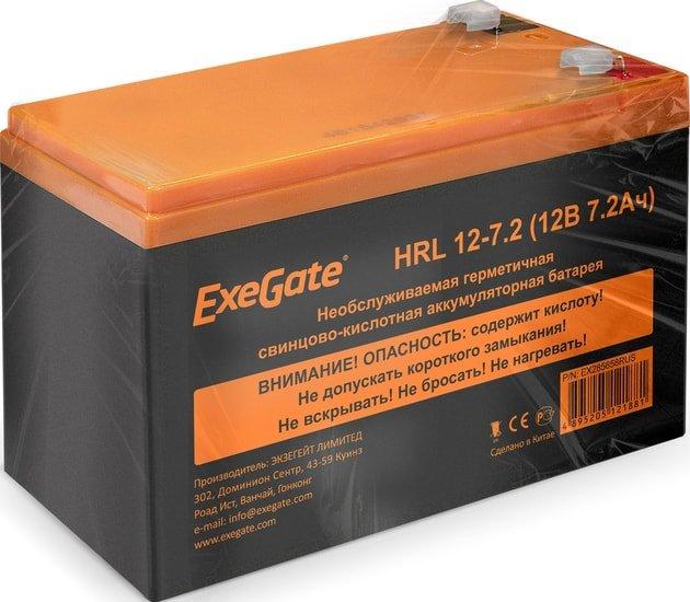Аккумулятор для ИБП ExeGate HRL 12-7.2 (12В, 7.2 А·ч) - фото 3 - id-p214649929