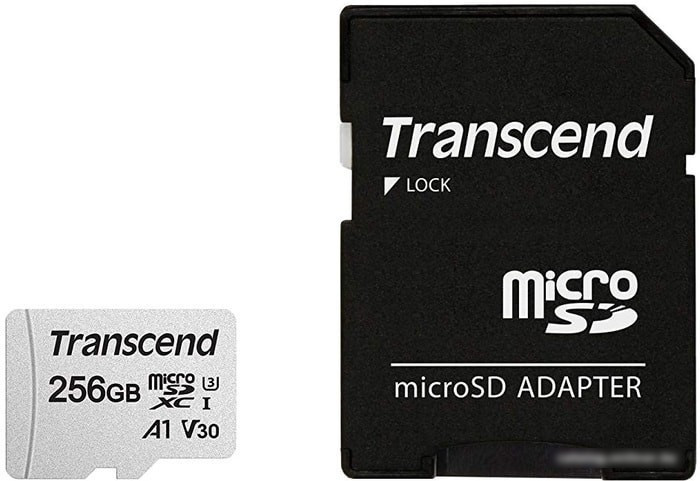 Карта памяти Transcend 300S 256GB (с адаптером) - фото 1 - id-p214644790