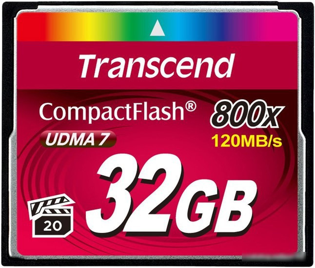 Карта памяти Transcend 800x CompactFlash Premium 32GB (TS32GCF800) - фото 1 - id-p214644794