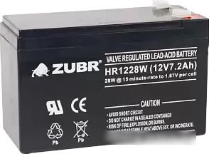 Аккумулятор для ИБП Zubr HR 1228 W (12 В/7.2 А·ч) - фото 1 - id-p214649954