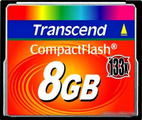 Карта памяти Transcend 133x CompactFlash 8 Гб (TS8GCF133) - фото 1 - id-p214644811