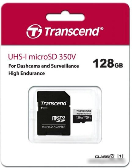 Карта памяти Transcend microSDXC TS128GUSD350V 128GB (с адаптером) - фото 3 - id-p214644815