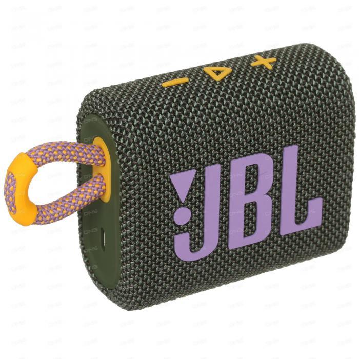 Беспроводная блютуз портативная колонка JBL GO 3 зеленая музыкальная мини - фото 1 - id-p190238747