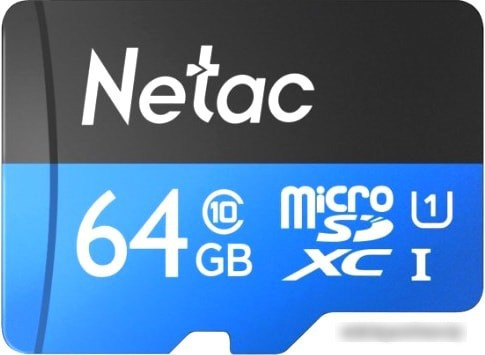 Карта памяти Netac P500 Standard 64GB NT02P500STN-064G-R + адаптер - фото 1 - id-p214644883