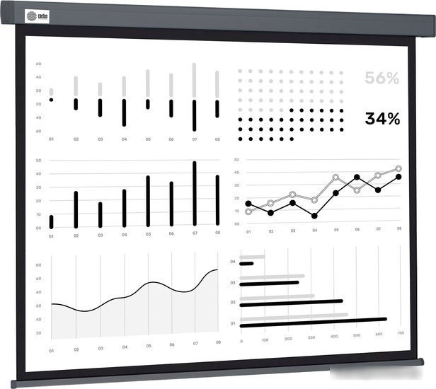 Проекционный экран CACTUS Wallscreen 180x180 CS-PSW-180X180-SG - фото 1 - id-p214639688