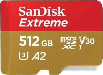 Карта памяти SanDisk Extreme SDSQXAV-512G-GN6MA microSDXC 512GB - фото 1 - id-p214644909