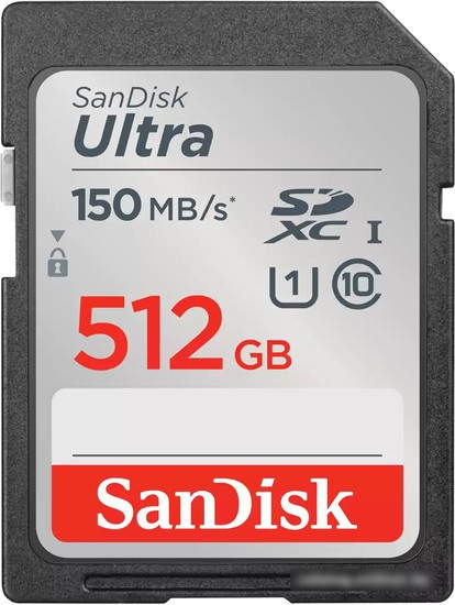 Карта памяти SanDisk Ultra SDXC SDSDUNC-512G-GN6IN 512GB - фото 1 - id-p214644917