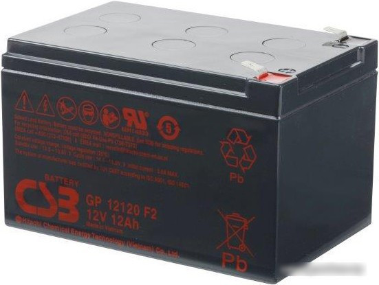Аккумулятор для ИБП CSB GP12120 F2 (12В/12 А·ч) - фото 1 - id-p214650051