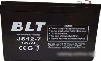 Аккумулятор для ИБП BLT JS12-7 (12В/7 А·ч) - фото 1 - id-p214650057