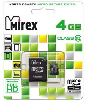 Карта памяти Mirex microSDHC (Class 10) 4GB (13613-AD10SD04) - фото 2 - id-p214644947