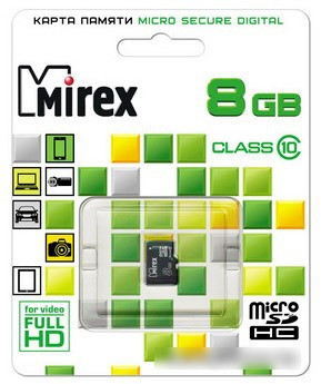 Карта памяти Mirex microSDHC (Class 10) 8GB (13612-MC10SD08) - фото 2 - id-p214644949