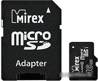 Карта памяти Mirex microSDHC UHS-I (Class 10) 16GB + адаптер [13613-ADSUHS16]