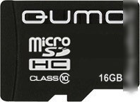 Карта памяти QUMO microSDHC (Class 10) 16GB (QM16GMICSDHC10) - фото 1 - id-p214644978