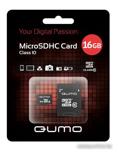 Карта памяти QUMO microSDHC (Class 10) 16GB (QM16GMICSDHC10) - фото 3 - id-p214644978