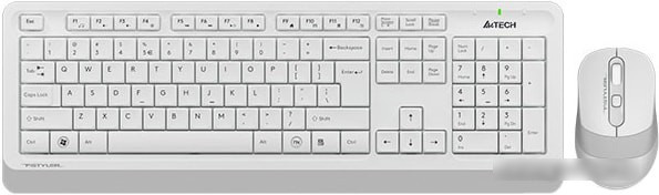Клавиатура + мышь A4Tech Fstyler FG1010 (белый/серый) - фото 1 - id-p214651993