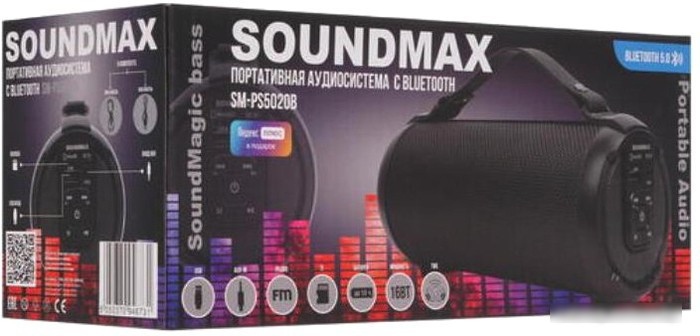 Беспроводная колонка Soundmax SM-PS5020B (темно-синий) - фото 5 - id-p214641234