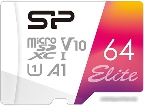 Карта памяти Silicon-Power Elite microSDXC SP064GBSTXBV1V20SP 64GB - фото 1 - id-p214645028