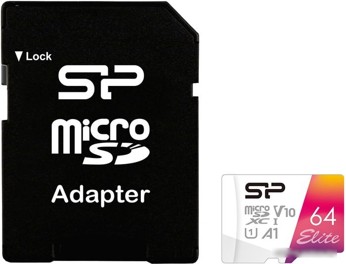 Карта памяти Silicon-Power Elite microSDXC SP064GBSTXBV1V20SP 64GB - фото 2 - id-p214645028