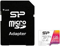 Карта памяти Silicon-Power Elite microSDXC SP128GBSTXBV1V20SP 128GB (с адаптером)