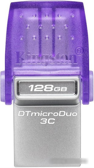 USB Flash Kingston DataTraveler MicroDuo 3C USB 3.2 Gen 1 128GB - фото 1 - id-p214644021