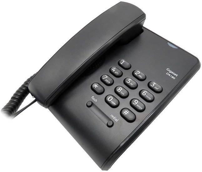 Проводной телефон Gigaset DA180 (черный) - фото 1 - id-p214641362