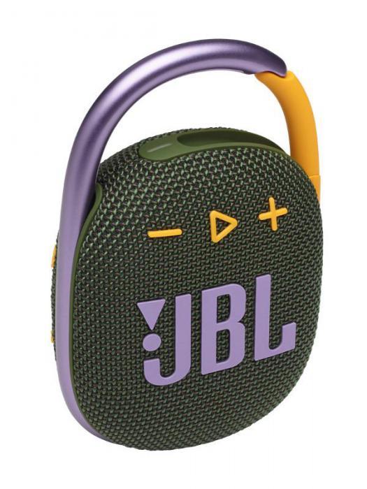 Маленькая блютуз портативная колонка JBL Clip 4 Green JBLCLIP4GRN беспроводная Bluetooth - фото 1 - id-p214617941